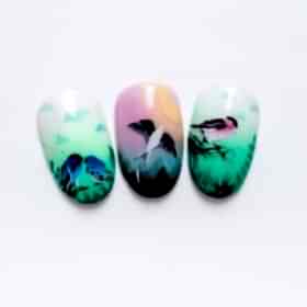 Аэрография на ногтях II уровень - работы выпускников студии Relaks Me