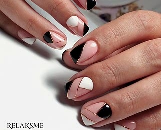 Покрытие ногтей дизайн геометрия