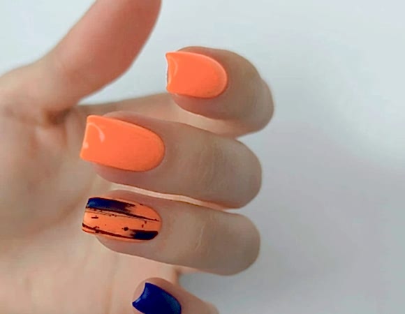 Сине-оранжевый